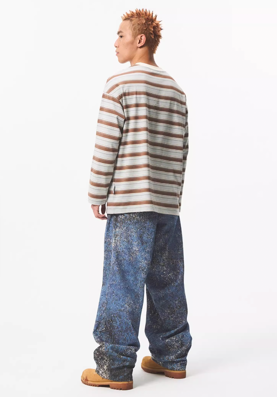 EMPTY REFERENCE Mottled Aged Print Work Pants | Face 3 Face