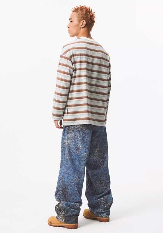 EMPTY REFERENCE Mottled Aged Print Work Pants | Face 3 Face