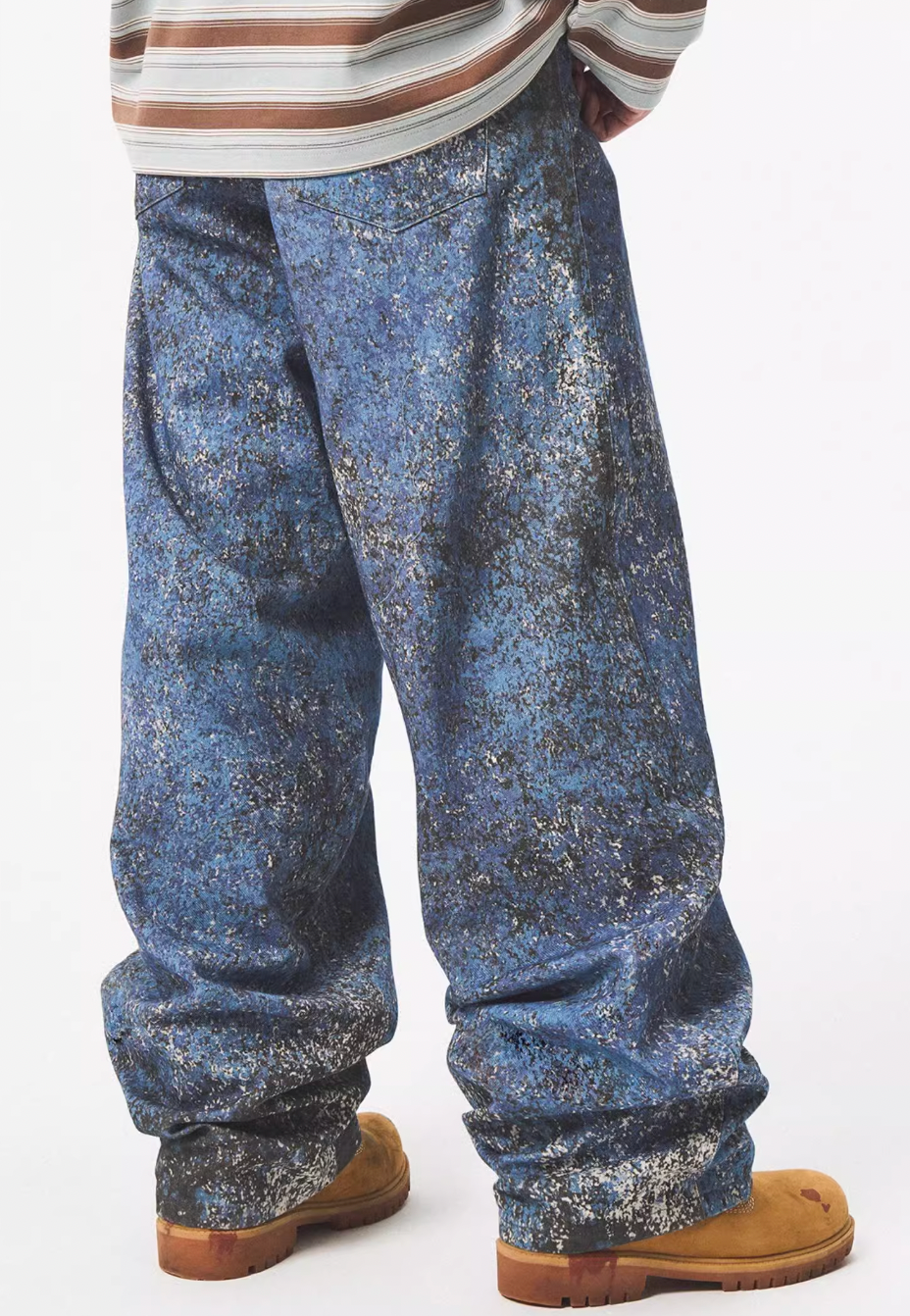 EMPTY REFERENCE Mottled Aged Print Work Pants | Face 3 Face