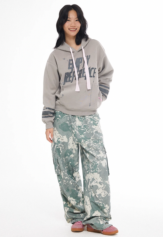 EMPTY REFERENCE Washed Camouflage Work Cargo Pants | Face 3 Face