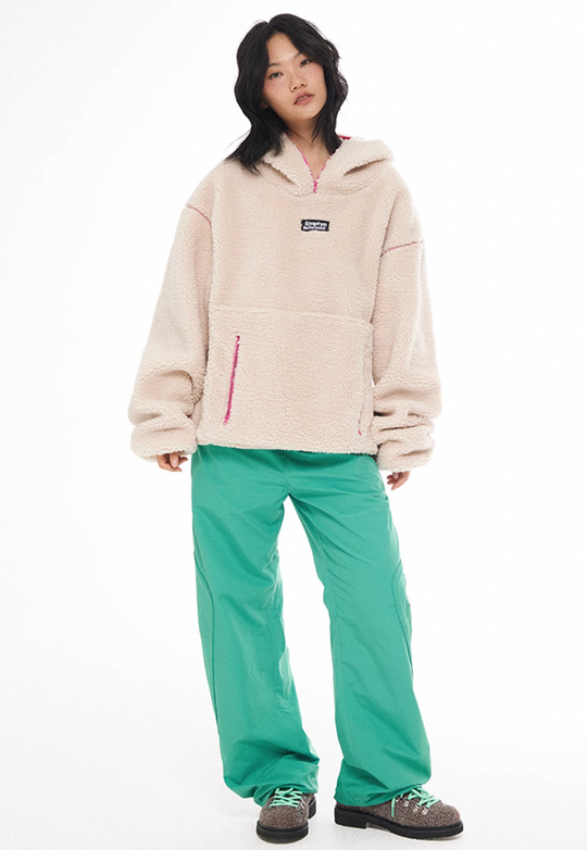 EMPTY REFERENCE Green Structure Split Design Loose Pants | Face 3 Face