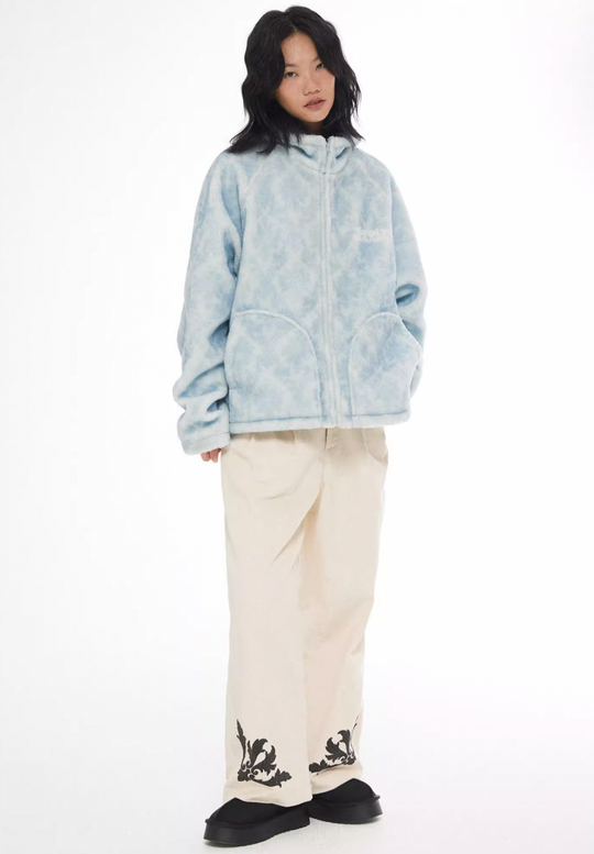 EMPTY REFERENCE Flower Print Corduroy Suit Pants | Face 3 Face