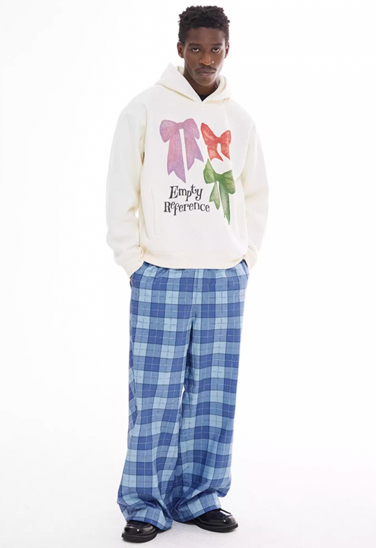 EMPTY REFERENCE Plaid Printed Casual Pants | Face 3 Face