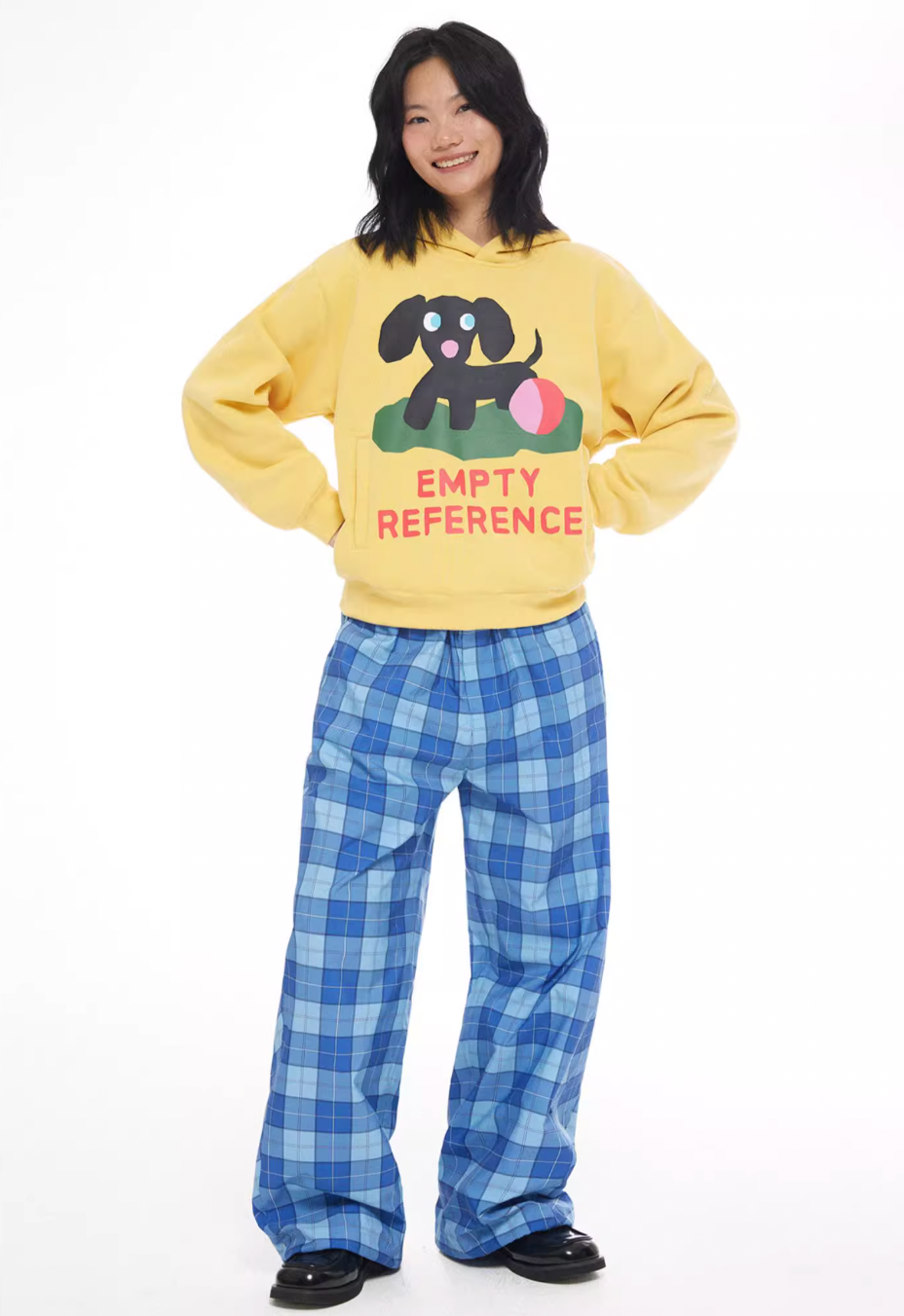 EMPTY REFERENCE Plaid Printed Casual Pants | Face 3 Face