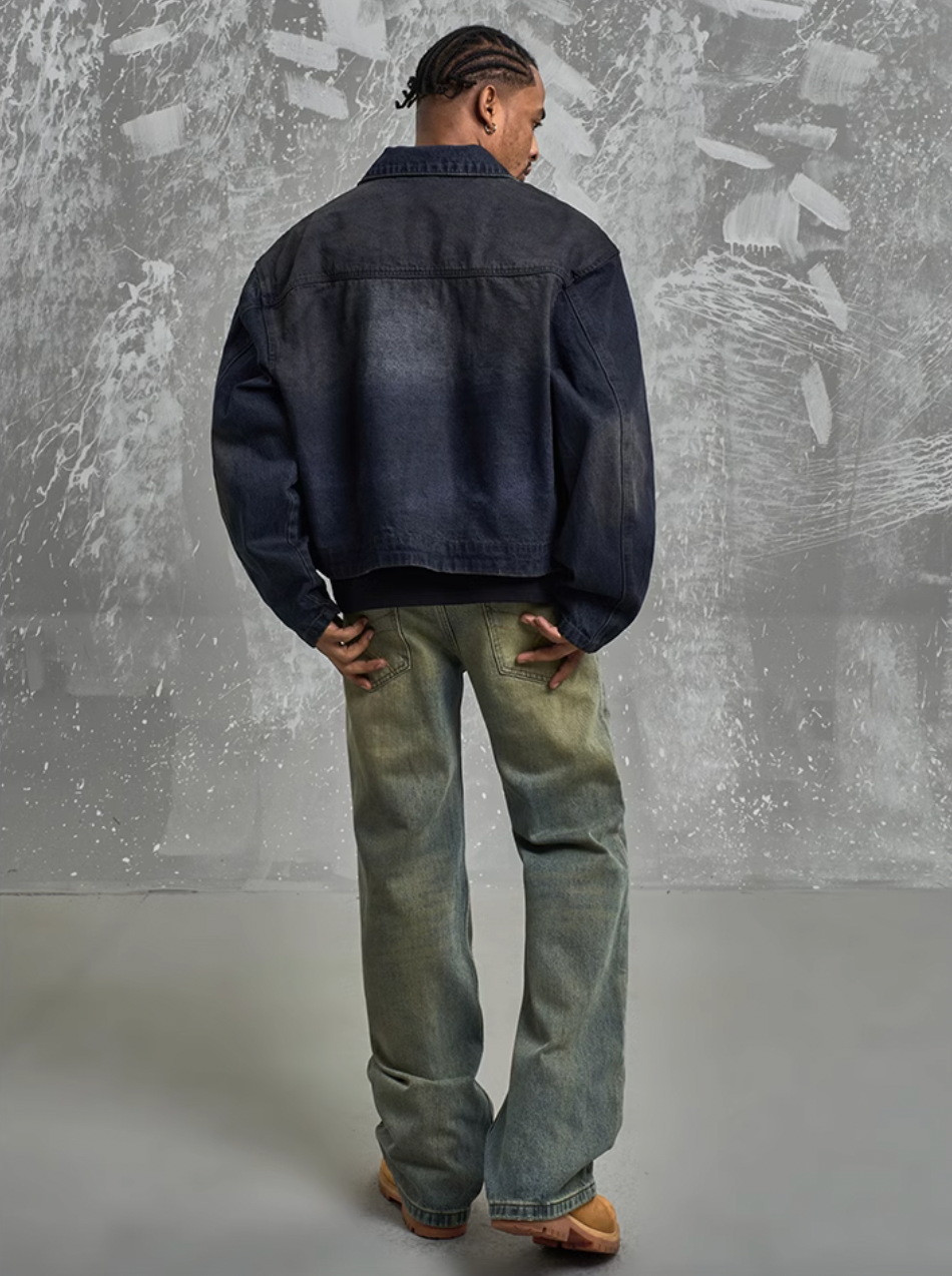 F3F Select Dirty Dye Washed Denim Jacket | Face 3 Face