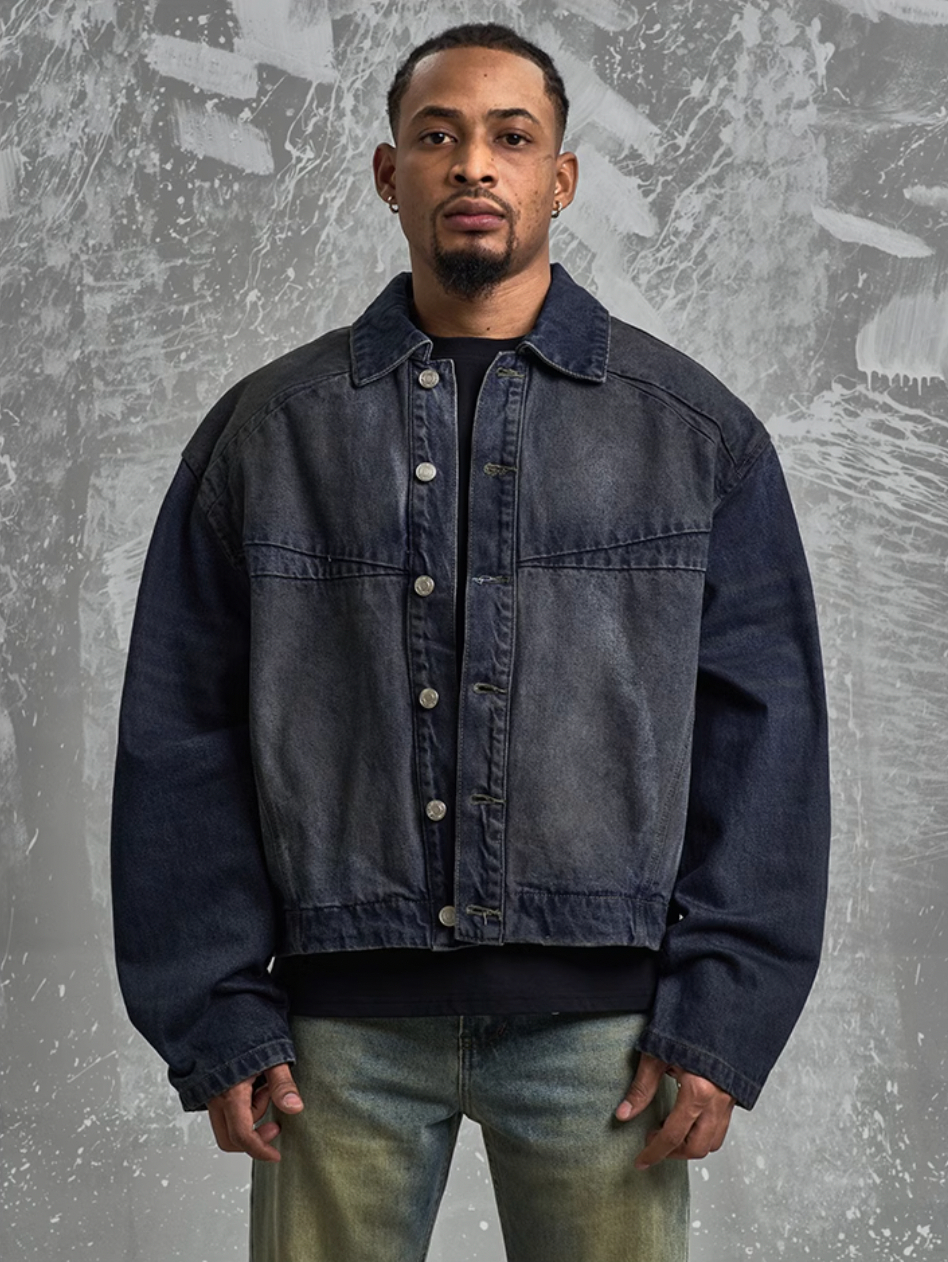 F3F Select Dirty Dye Washed Denim Jacket | Face 3 Face