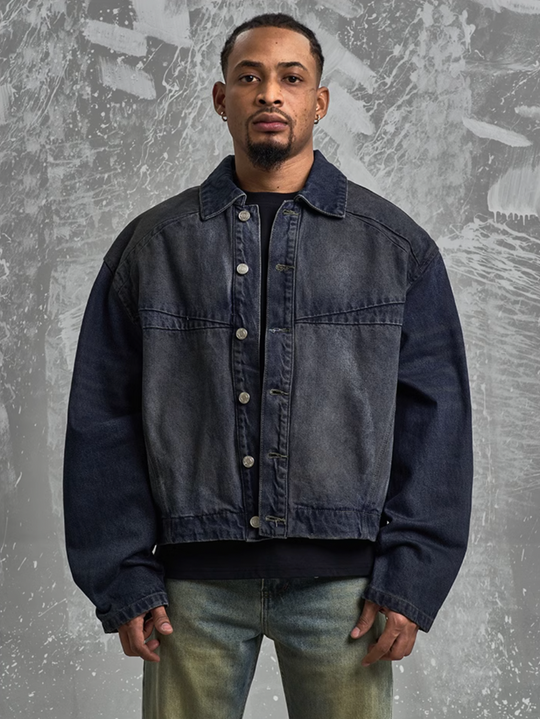 F3F Select Dirty Dye Washed Denim Jacket | Face 3 Face
