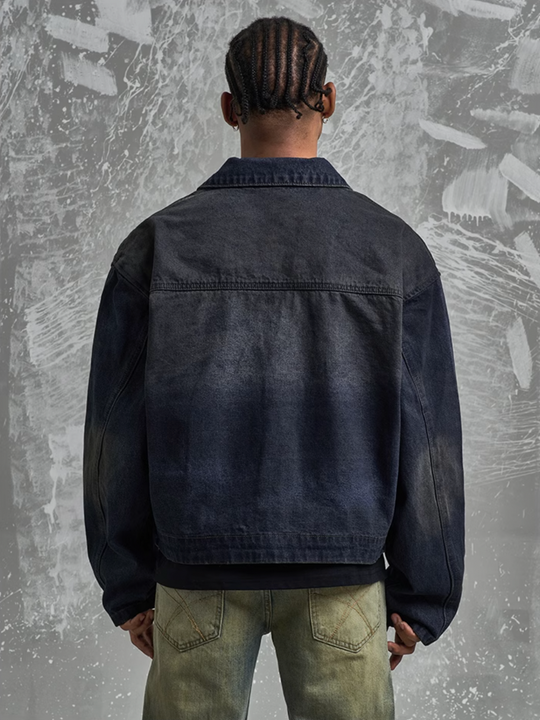 F3F Select Dirty Dye Washed Denim Jacket | Face 3 Face