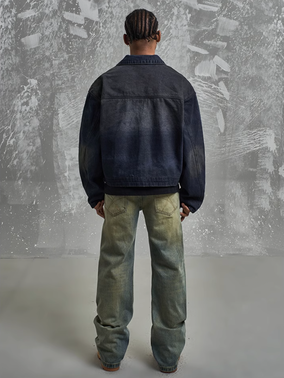 F3F Select Dirty Dye Washed Denim Jacket | Face 3 Face