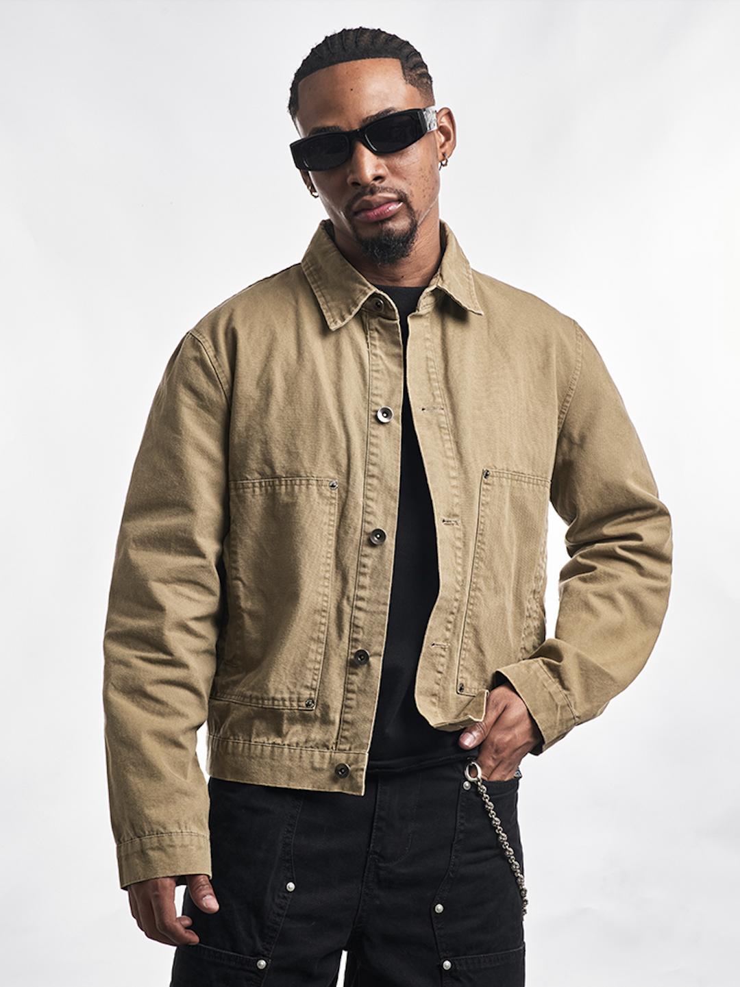 F3F Select Washed Work Denim Short Jacket | Face 3 Face