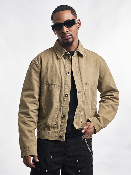 F3F Select Washed Work Denim Short Jacket | Face 3 Face