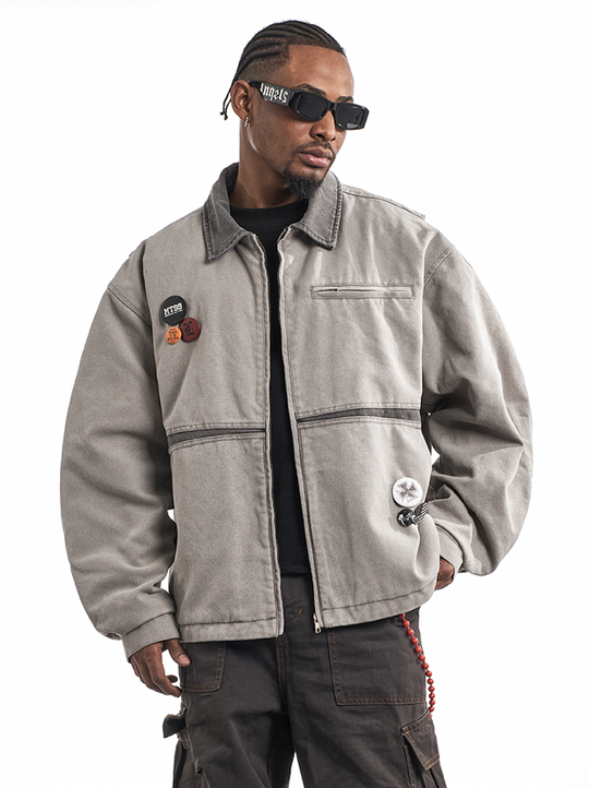 F3F Select Washed Denim Work Jacket | Face 3 Face