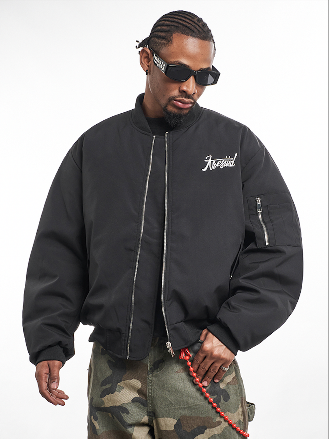 F3F Select Letters Embroidered MA-1 Bomber Jacket | Face 3 Face