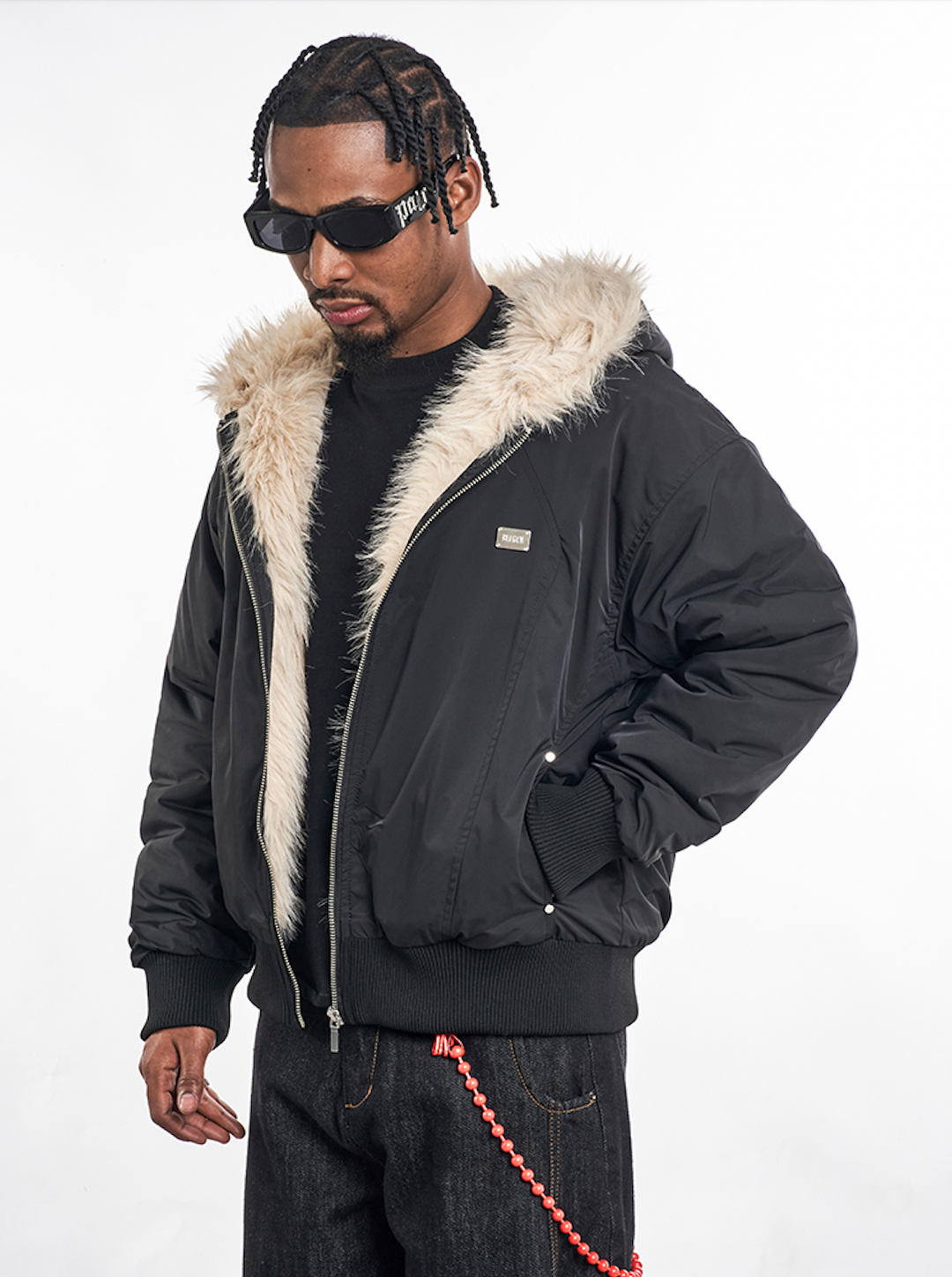 F3F Select Fur Lining Hoodie Nylon Jacket | Face 3 Face