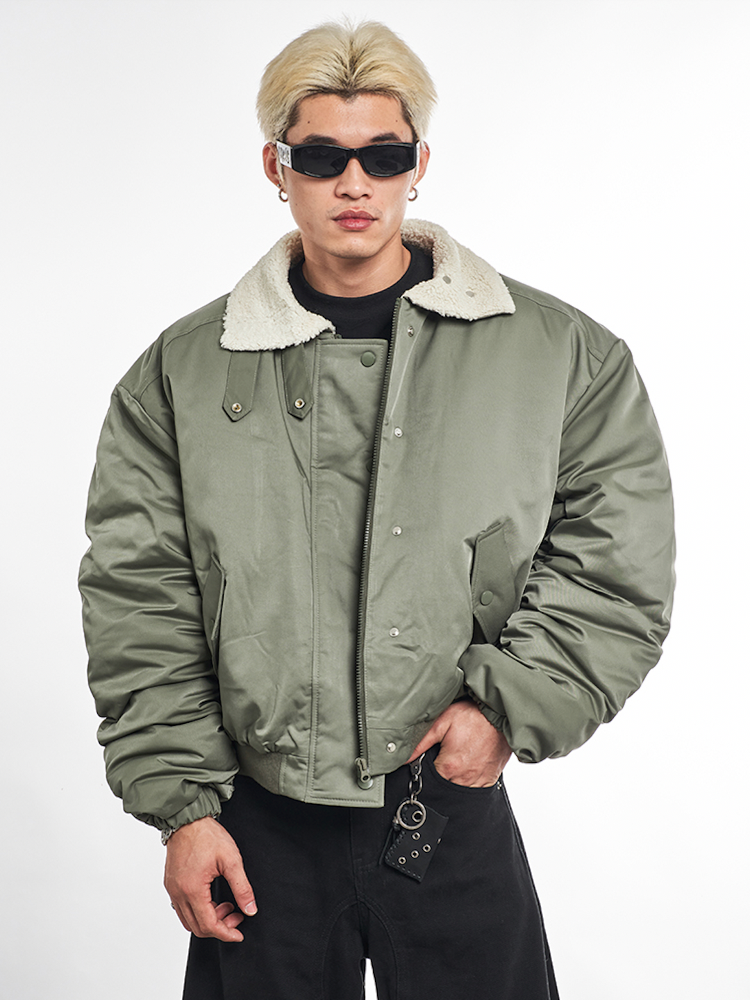 F3F Select Fur Collar MA-1 Bomber Flight Jacket | Face 3 Face