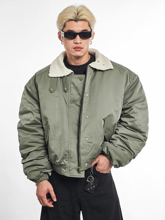 F3F Select Fur Collar MA-1 Bomber Flight Jacket | Face 3 Face