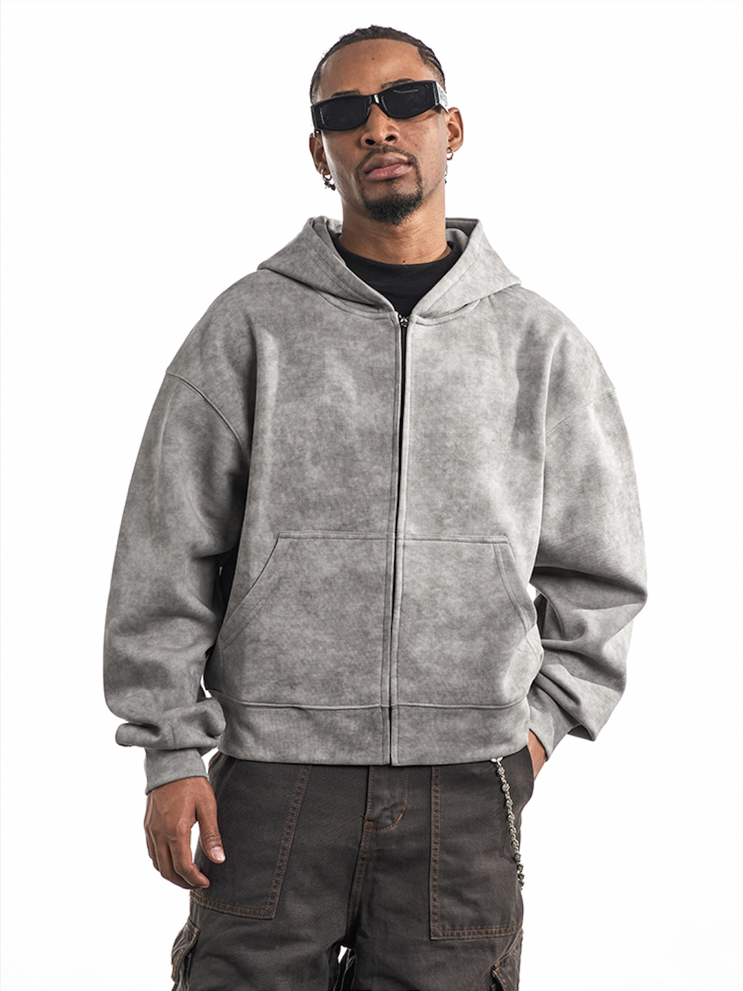 F3F Select Wasteland Distressed Zip Up Hoodie | Face 3 Face