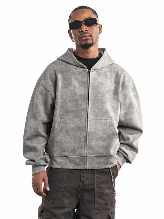 F3F Select Wasteland Distressed Zip Up Hoodie | Face 3 Face