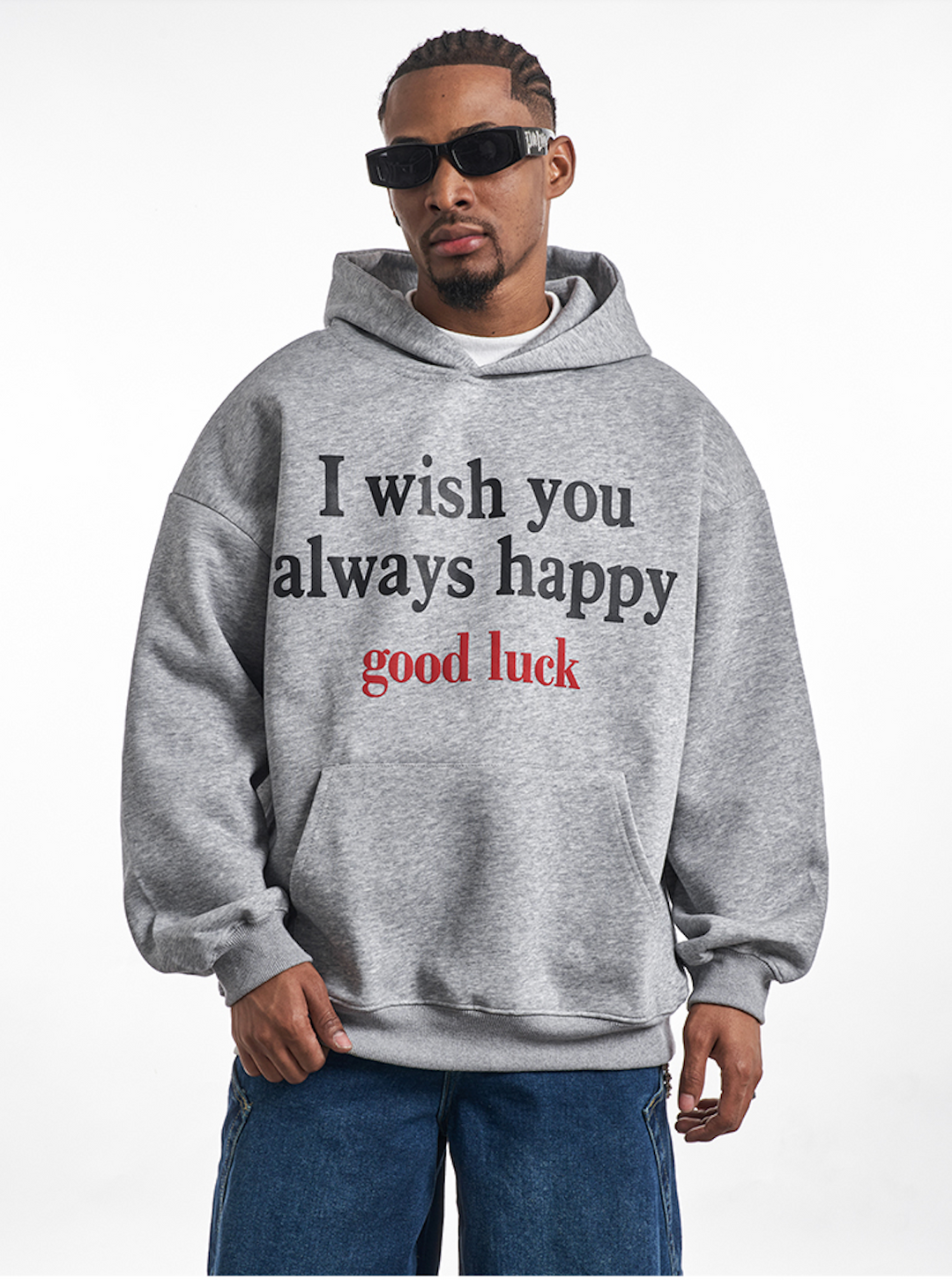 F3F Select Good Luck Printed Letter Hoodie | Face 3 Face