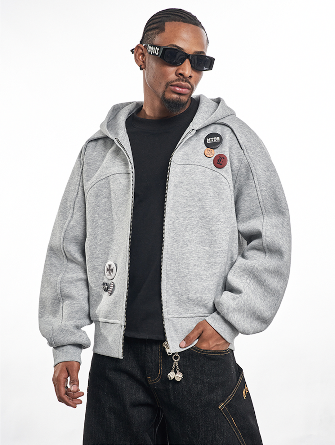 F3F Select Deconstructed Zip Up Hoodie | Face 3 Face