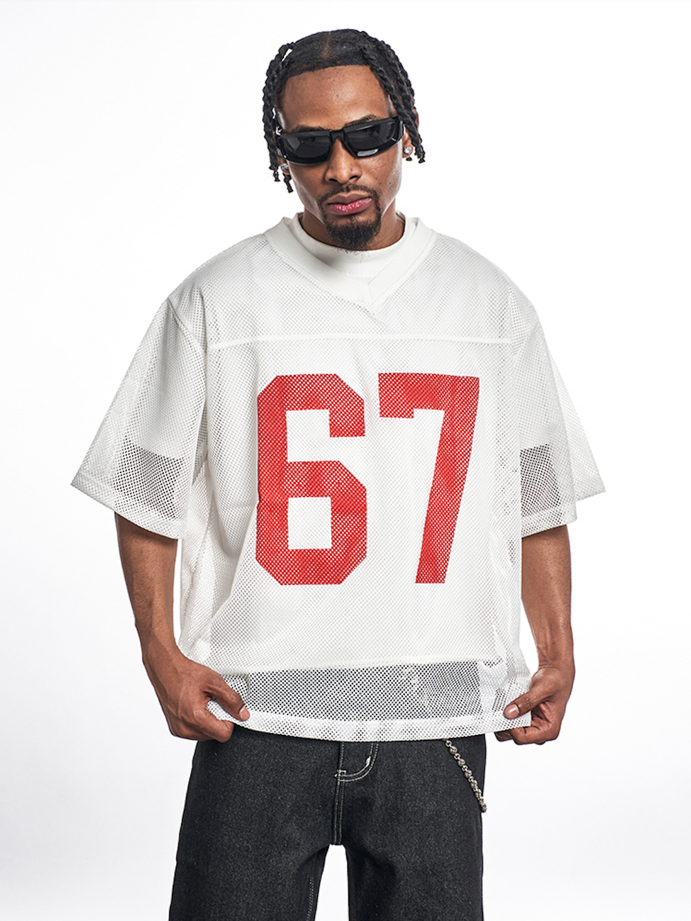 F3F Select 67 Numbering Printed Logo Mesh Hockey Jersey Tee | Face 3 Face