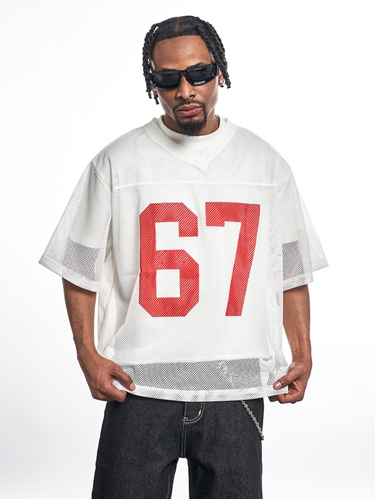 F3F Select 67 Numbering Printed Logo Mesh Hockey Jersey Tee | Face 3 Face
