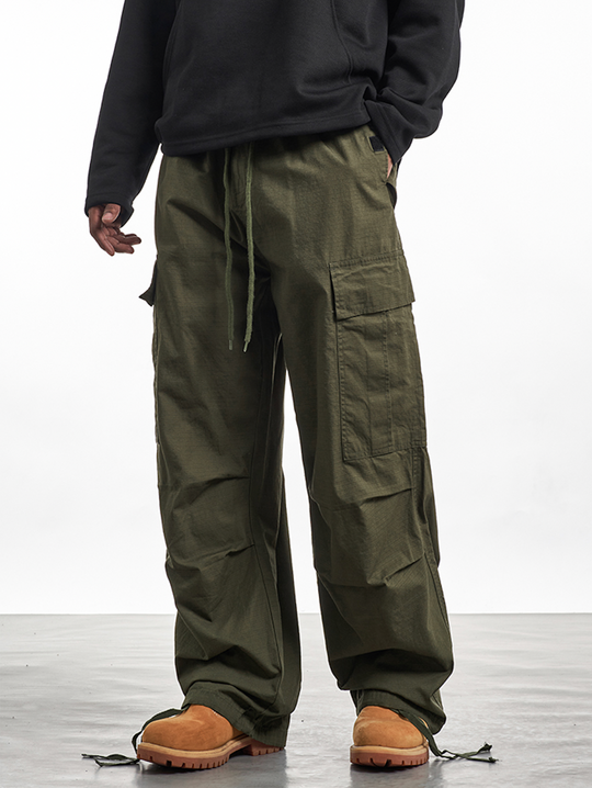 F3F Select Drawstring Ripstop Fabric Cargo Pants | Face 3 Face