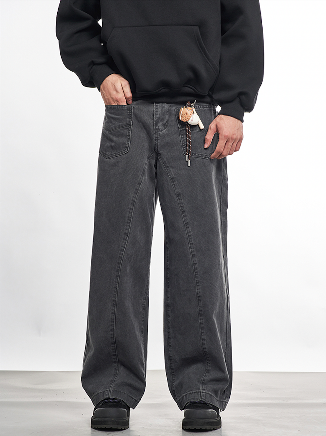 F3F Select Patch Pocket Waist Pull Ring Work Pants | Face 3 Face