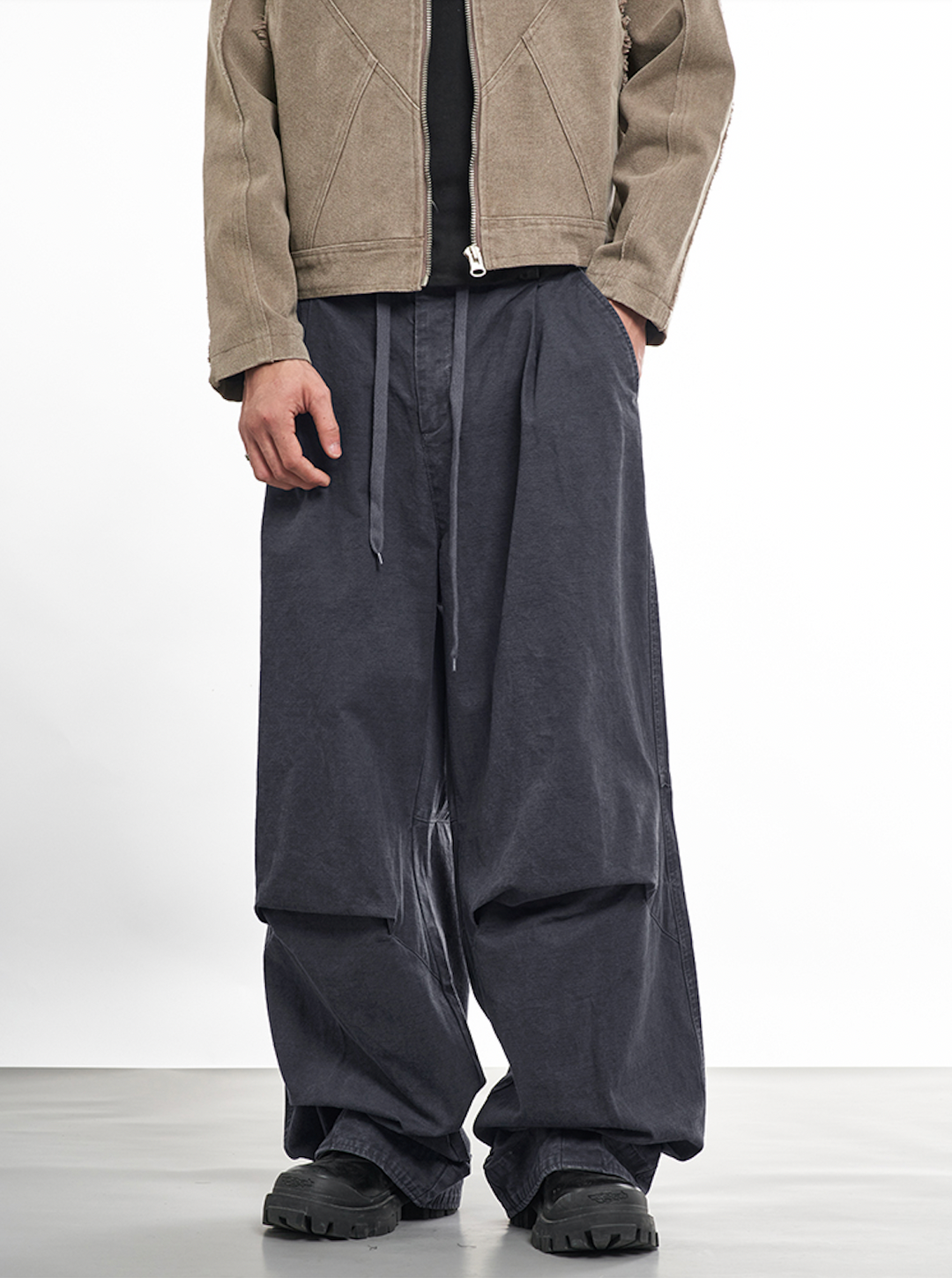 F3F Select Drawstring Ripstop Parachute Baggy Pants | Face 3 Face