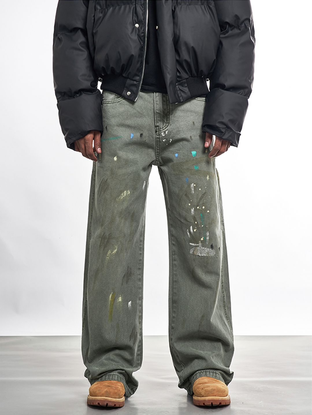 F3F Select Ink Splashed Distressed Work Painter Jeans | Face 3 Face