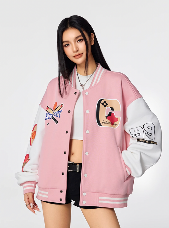 Racer varsity jacket | Achock Baseball Design Varsity Jacket | Face 3 Face