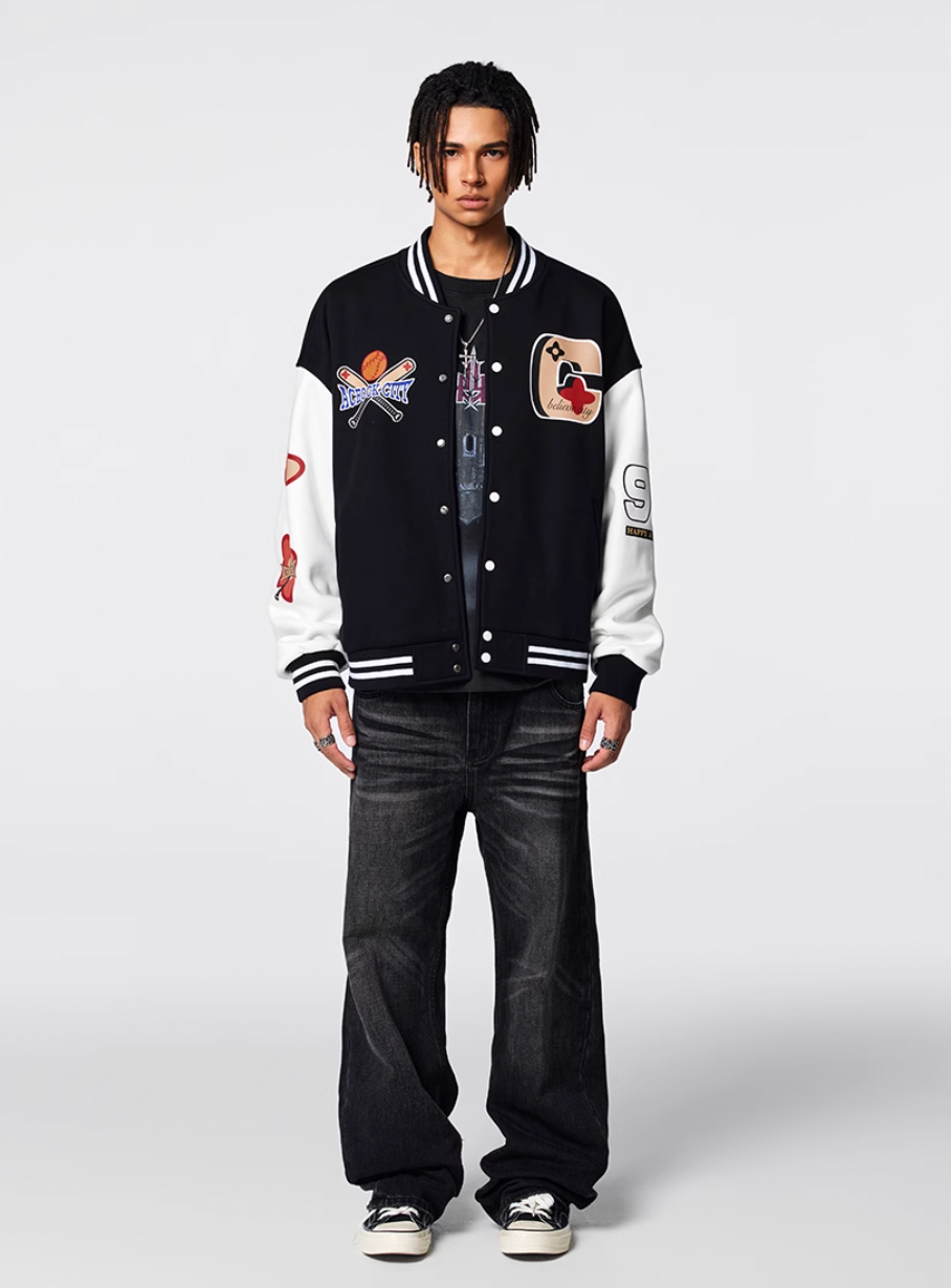 Racer varsity jacket | Achock Baseball Design Varsity Jacket | Face 3 Face