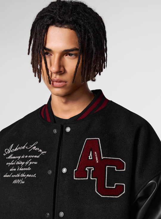 Racer varsity jacket | Embroidery Varsity Jacket | Face 3 Face