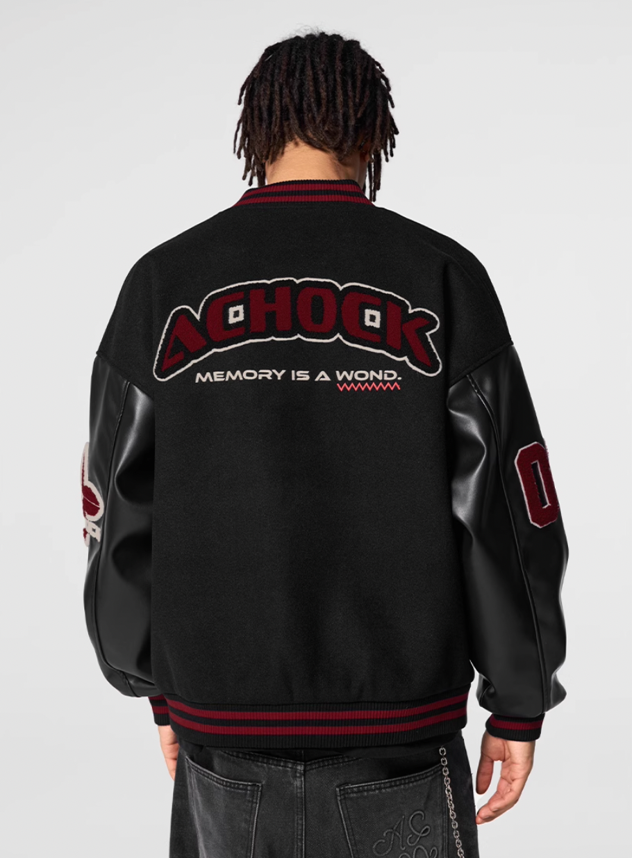 Racer varsity jacket | Embroidery Varsity Jacket | Face 3 Face
