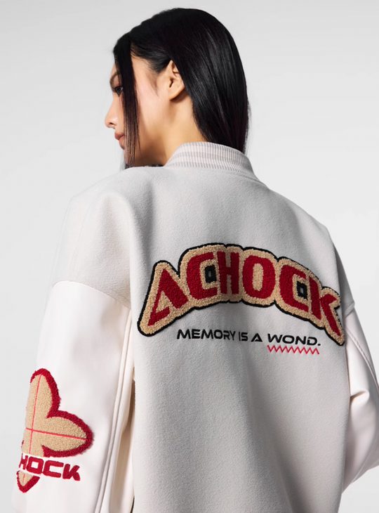 Racer varsity jacket | Embroidery Varsity Jacket | Face 3 Face