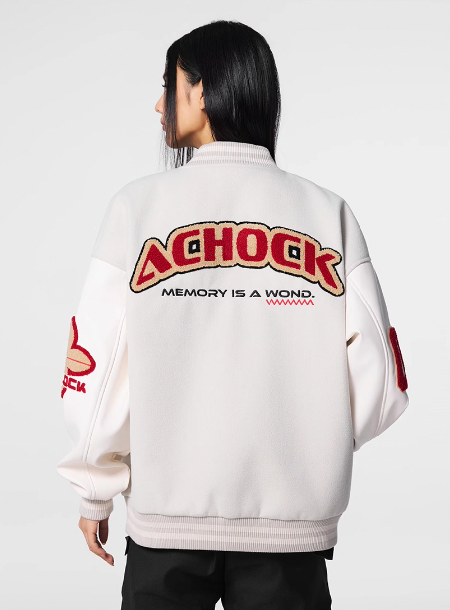 Racer varsity jacket | Embroidery Varsity Jacket | Face 3 Face