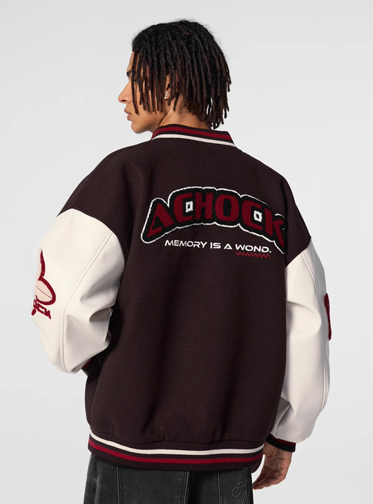 Racer varsity jacket | Embroidery Varsity Jacket | Face 3 Face