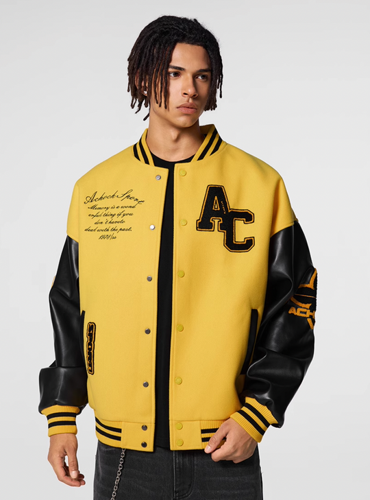 Racer varsity jacket | Embroidery Varsity Jacket | Face 3 Face