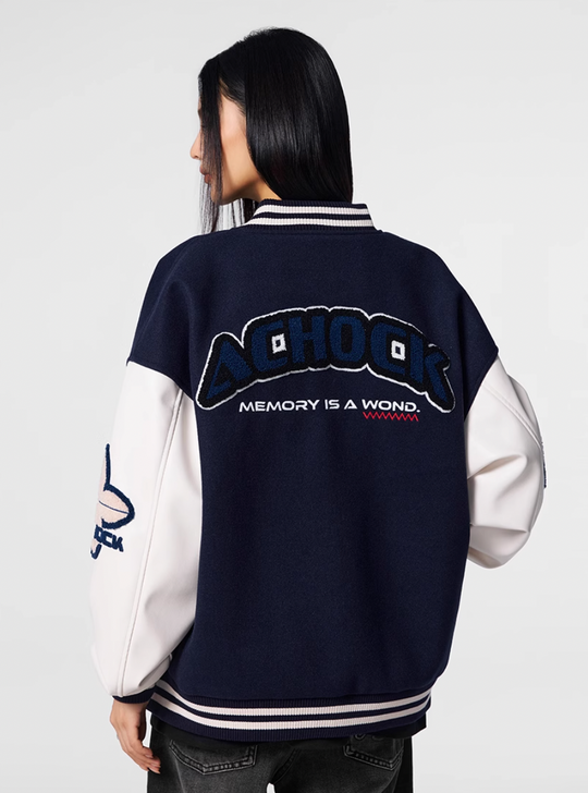 Racer varsity jacket | Embroidery Varsity Jacket | Face 3 Face
