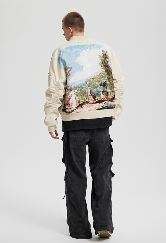 Achock Jacquard Needle Embroidery Varsity Jacket | Face 3 Face