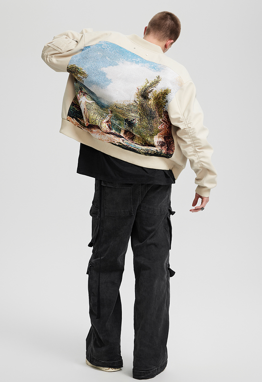 Achock Jacquard Needle Embroidery Varsity Jacket | Face 3 Face