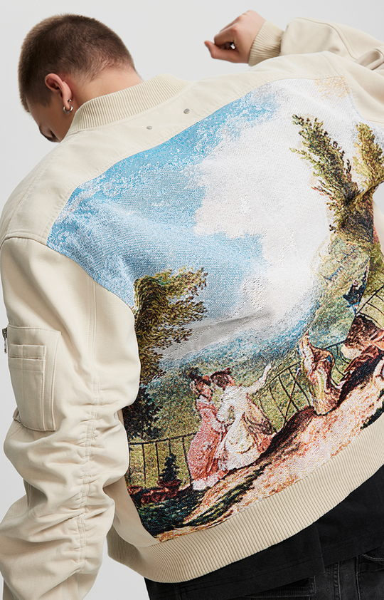 Achock Jacquard Needle Embroidery Varsity Jacket | Face 3 Face