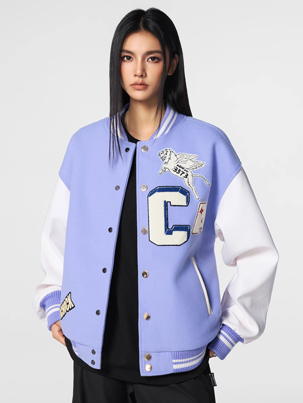 Racer varsity jacket | Achock CA Logo Griffin Varsity Jacket | Face 3 Face