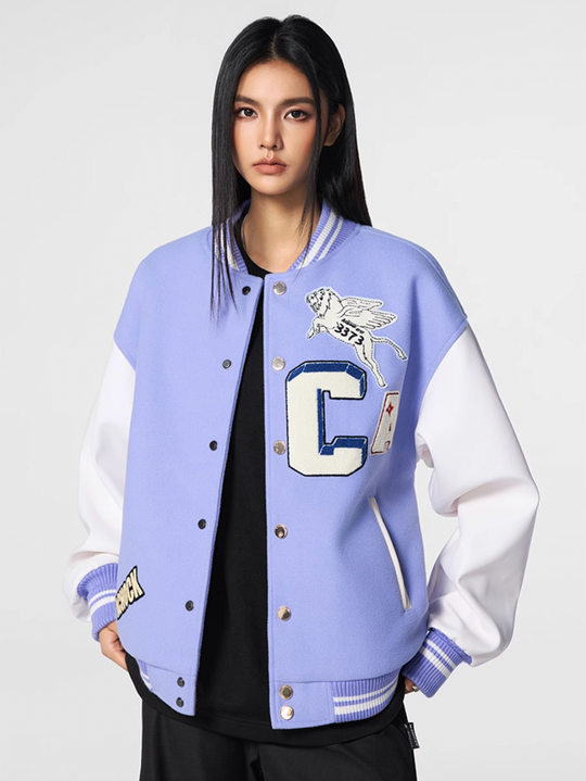 Racer varsity jacket | Achock CA Logo Griffin Varsity Jacket | Face 3 Face