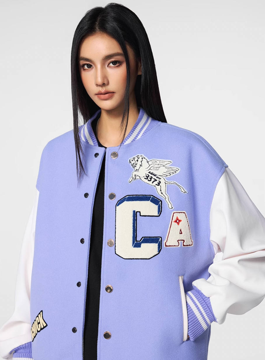 Racer varsity jacket | Achock CA Logo Griffin Varsity Jacket | Face 3 Face