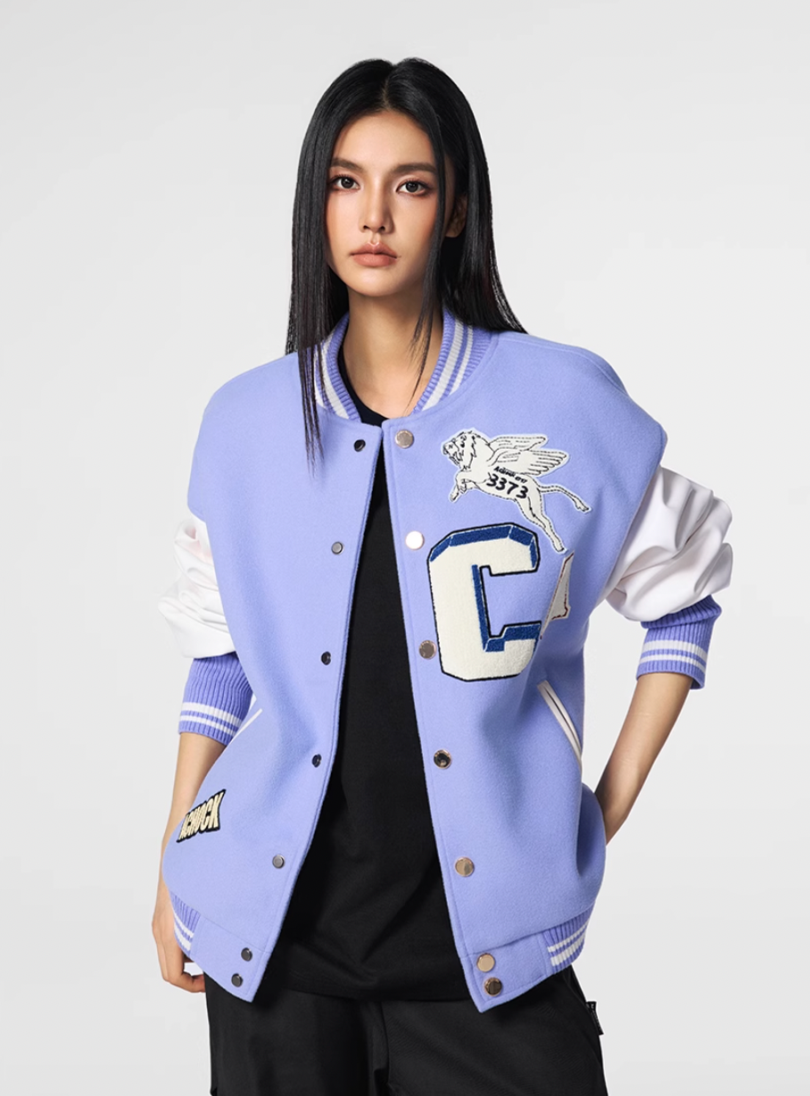 Racer varsity jacket | Achock CA Logo Griffin Varsity Jacket | Face 3 Face