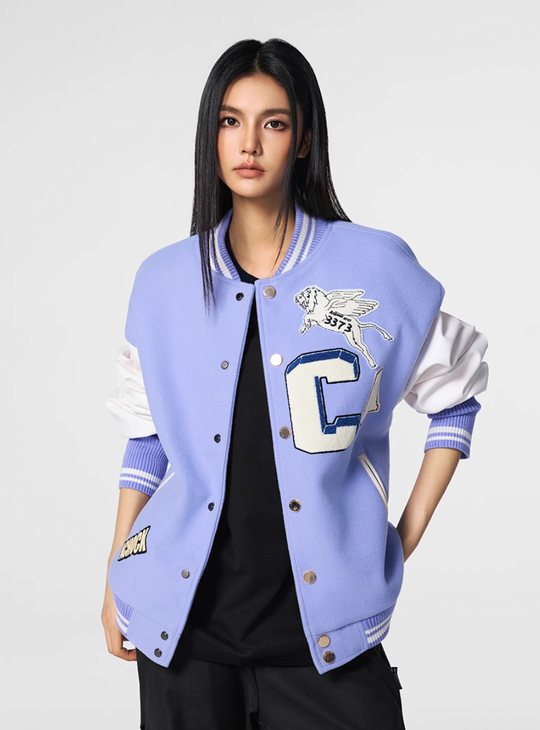 Racer varsity jacket | Achock CA Logo Griffin Varsity Jacket | Face 3 Face