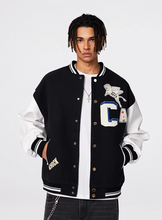 Racer varsity jacket | Achock CA Logo Griffin Varsity Jacket | Face 3 Face