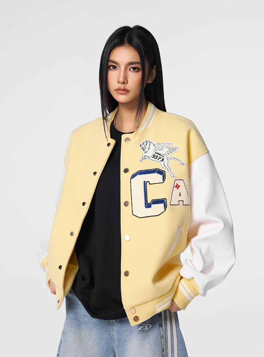 Racer varsity jacket | Achock CA Logo Griffin Varsity Jacket | Face 3 Face