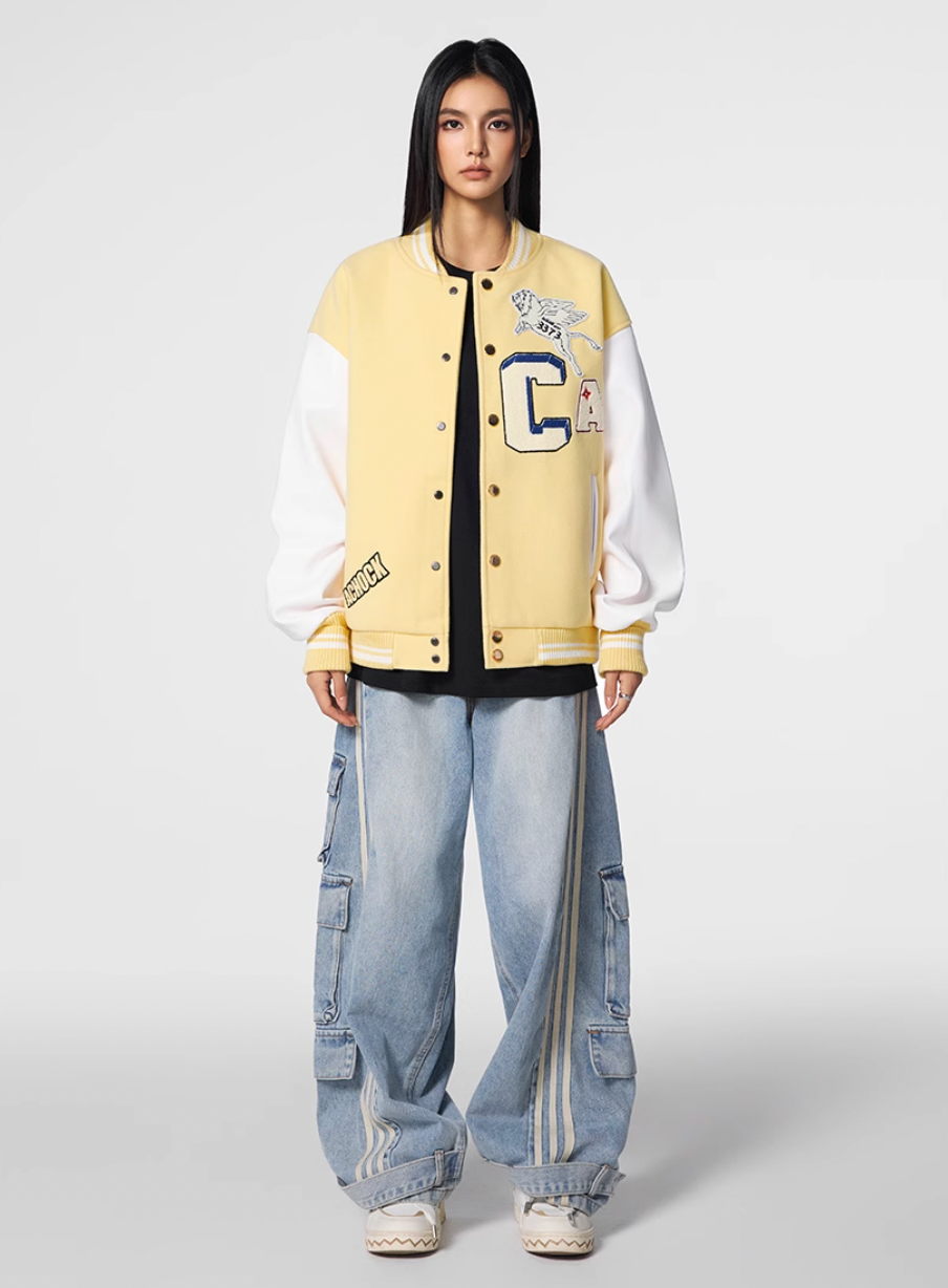 Racer varsity jacket | Achock CA Logo Griffin Varsity Jacket | Face 3 Face